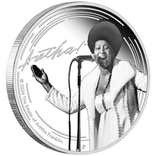 Silbermünze aretha franklin - aretha,