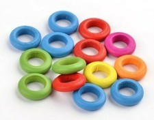 Holzperlen Donut Perlen bunt 4x15mm 7,5mm Großloch Perlen 50 Stück SERAJOSY 