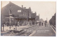 AK Postkarte Wie die Russen in Ostpreussen hausten, zerschos.Bahnhof Lyck (P27)