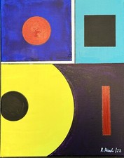 Acryl Gemälde 40x50 Original handgemalt abstrakt modern bunt Unikat Wandbild 318