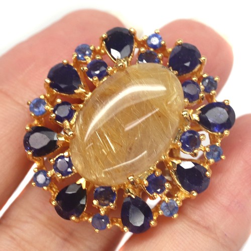Rutilierter quartz blau saphir - rutilierter, blau-saphir