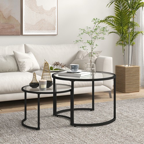 Homcom couchtisch 2er set - couchtisch, 2er-set