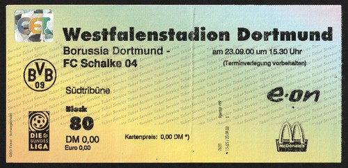 Ticket 2000 borussia - |, 2000/01