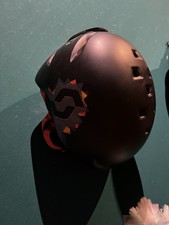 Kinder Ski Helm In der Farbe Schwarz Mit Orangenen Akzenten Gr.S