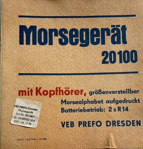 Ddr design prefo morsegerät - ddr,