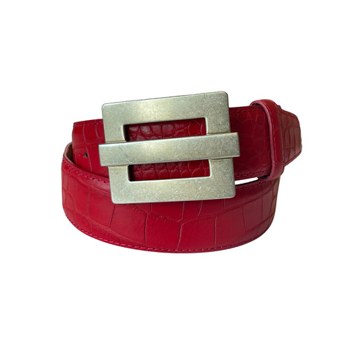 Vmp gürtel rot krokodil - gürtel,