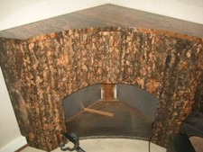 Elektro - Eckkamin / Elektrokamin aus Marmor mit Wibo-Einsatz