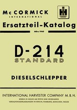 Ersatzteilkatalog D-214 Mc Cormick IHC D-Serie