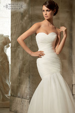 Brautkleid Mori Lee Knopfleiste Glamour Hollywood Mermaid USA size 10 