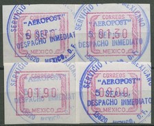 Mexiko 1994 Adler weißes Papier Satz 0,90/1,30/1,90/2,00, ATM 5 XI gestempelt