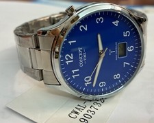 Funkuhr Rivado Concept Blau Herrenuhr deutlich lesbar Edelstahlband  41mm