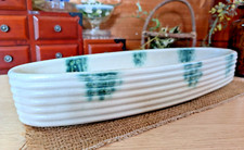 Vintage japanische Ikebana Suiban Vase - ovale Bootsform Keramik signiert Kun...