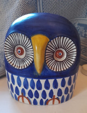 spardose Eule aus ton Handgearbeitet