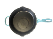 Le Creuset Ø 26cm Blau Karibik Servierpfanne Gusseisen Induktion Gebraucht R2385