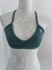 Gymshark Sport BH Gr. S Lift Green Minimal Sports Bra Neckholder Leichter Halt