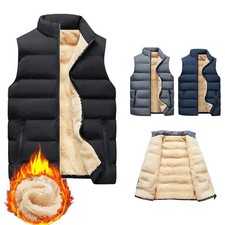 Winter Steppweste Weste Jacke Bodywarmer Basic Ärmellos Herren Outdoor Weste DE