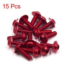 15PCS M6 x 20mm Rot Hexagon