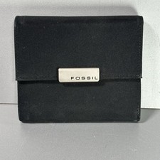 Fossil Portmonee Unisex Damen Herren Schwarz Wie Neu 12,5x11 cm Geldbörse Beutel