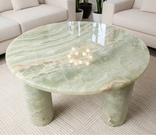 Runder Mitteltisch aus grünem