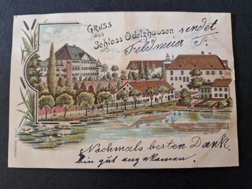 Litho gruss aus - ak, schloss