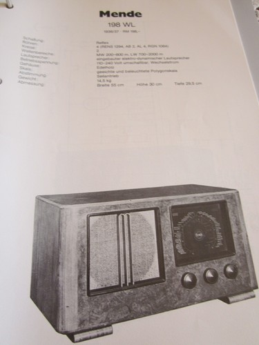 Schaltplan radio mende 198 - ,