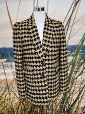 Premium Boucle Blazer JACKE Weich 38-40 M Camel Schwarz Hahnentritt C&A PREMIUM