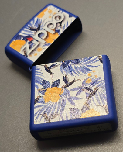 Zippo tropical birds blau - tropical,