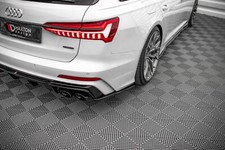 Heck Ansatz Flaps Diffusor passend für Audi A6 S-Line / S6 C8 / C8 FL schwarz Ho