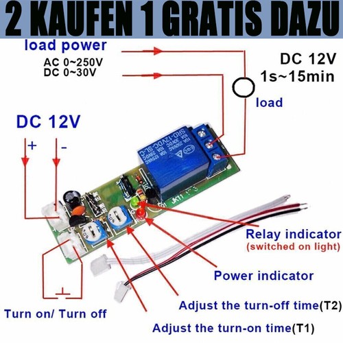12v zeitrelais timing - zeitrelais,