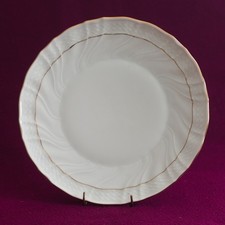 Speiseteller mit Goldrand Schirnding Bavaria weiß Ø ca. 26,5 cm Porzellan