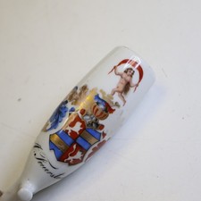 Historische Wappenmotiv Porzellankopfpfeife, 13 cm, 19. Jhd.    D56