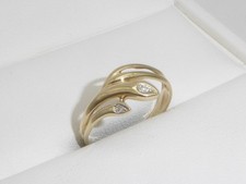 585 Gold Ring 14K Gelbgold Diamant Goldring Verlobungsring RG 55 - 17,5 mm 9408