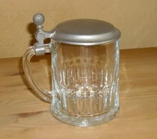 Dema? England 1 Bierhumpen, Bierkrug, Bierseidel mit Zinndeckel, 500 ml