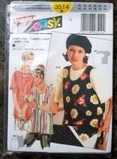 burda super easy Schnittmuster 3514 Shirt + Top 1990er ungeschnitten vintage
