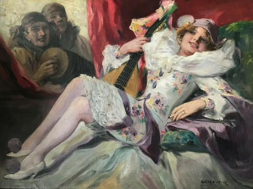 Art deco ölgemälde karneval - art,