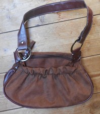 Henkel Tasche, Schultertasche in Wildleder mittelklein Wildleder