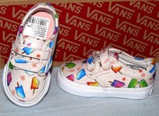 Vans ATWOOD V POPSICLE Klett Verschluss Canvas Kinder Schuhe Sneaker EU 21 Multi