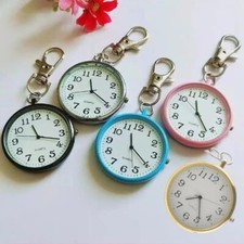 Mehrfarbig Quarz Taschenuhr mit Schlüsselanhänger 4cm Herren und Damen Quarzuhr