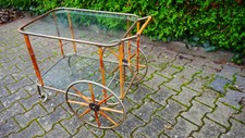 Servierwagen Messing / Holz