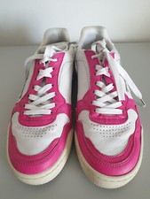 NUBIKK Damen Leder Schuhe Sneakers Schnürschuhe weiß-pink Gr. 40 *TOP*