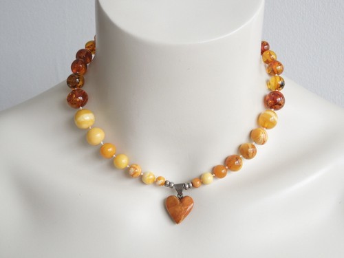 Natur bernstein kette kugel - natur,