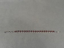 Armband Granat Oval 925er