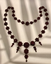 Antik Granatschmuck Collier