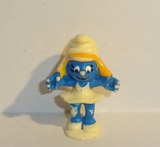 Diorama-HÜPF SCHLUMPFINCHEN Sockel weiß (unbemalt) OLYMPIADE Schlümpfe 1983 ORIG