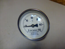 1 x Thermometer Heizung 0 - 120 Grad  Tauchhülse Heizungsthermometer- Neu -