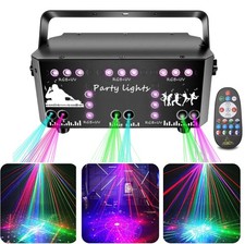 RGB Laser Beam Projektor DJ Disco Lichteffekt Party DMX Strobe Bühnenbeleuchtung