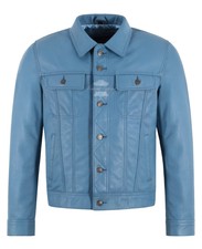 Herren Himmelblau Bubble Grain