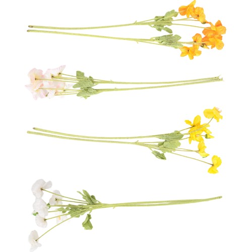 Stücke seiden mohn blumen - ,