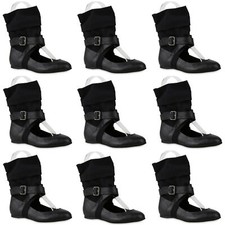Extravagante Damen Sandalen Stulpen Cut-outs Sock Boots Flats 901940 Mode