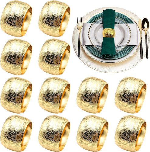 Serviettenringe gold stück - gold, 12